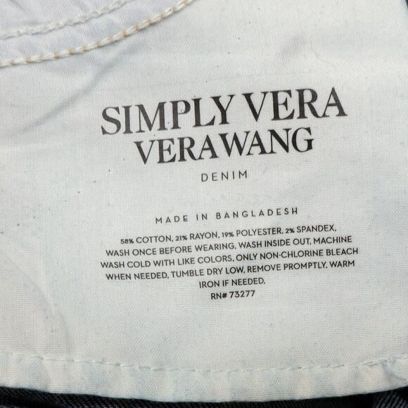 Simply Vera Wang Jeans Womens Size 4 Ankle Tuxedo Blue Denim Measures 29 x 25 - Picture 8 of 10